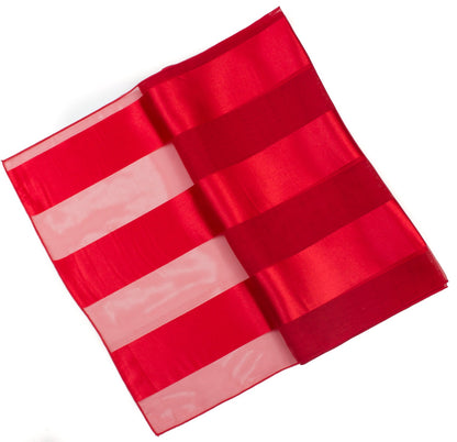 Plain satin scarf  striped