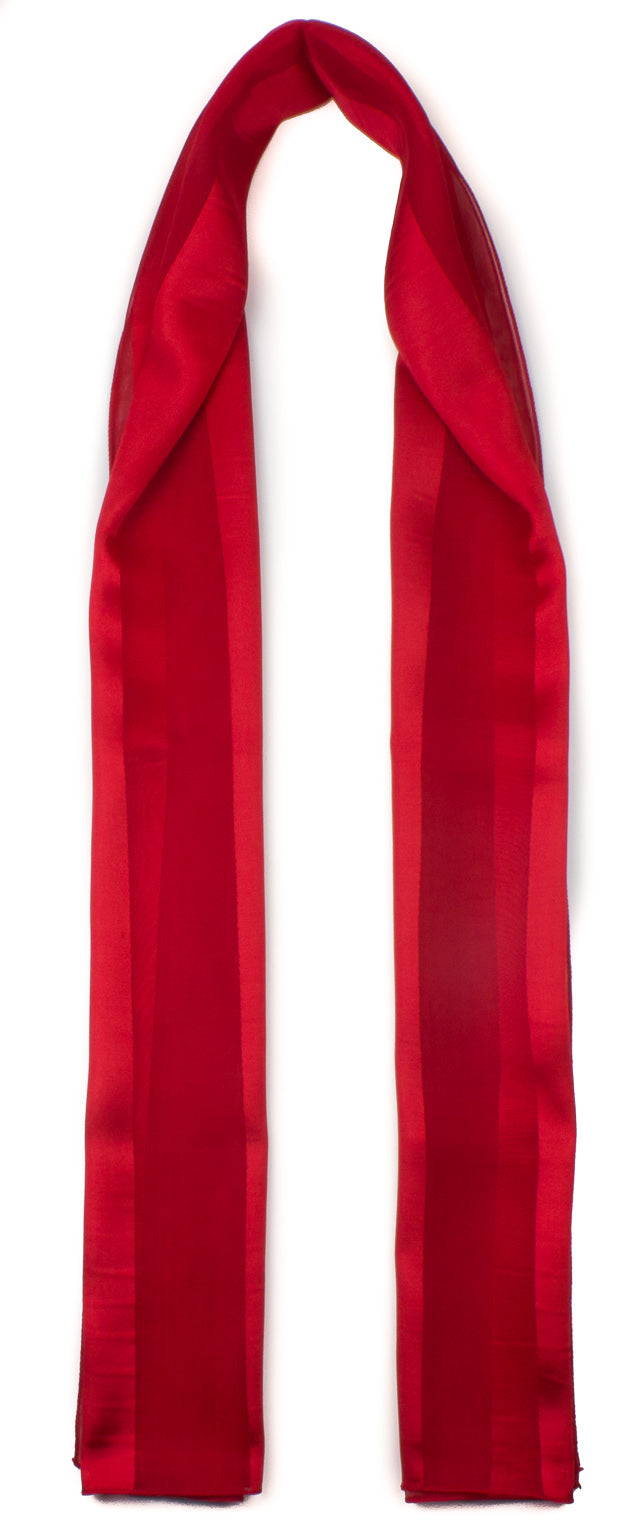 Plain satin scarf  striped