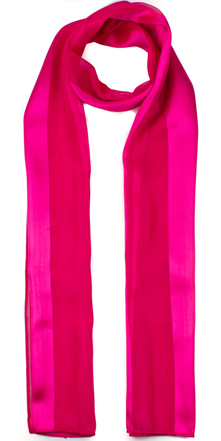 Plain satin scarf  striped