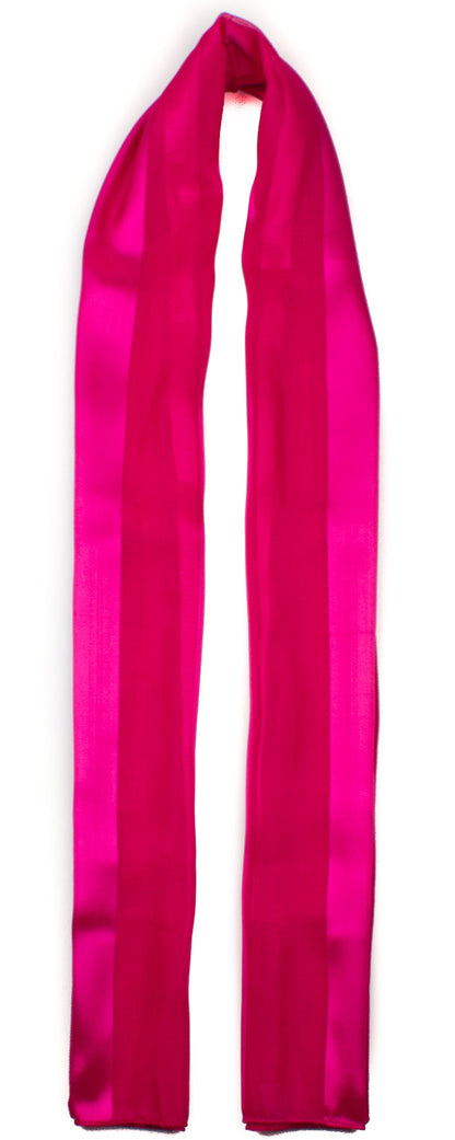Plain satin scarf  striped