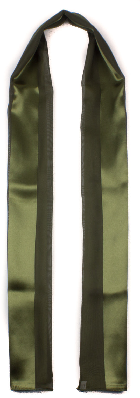 Plain satin scarf  striped