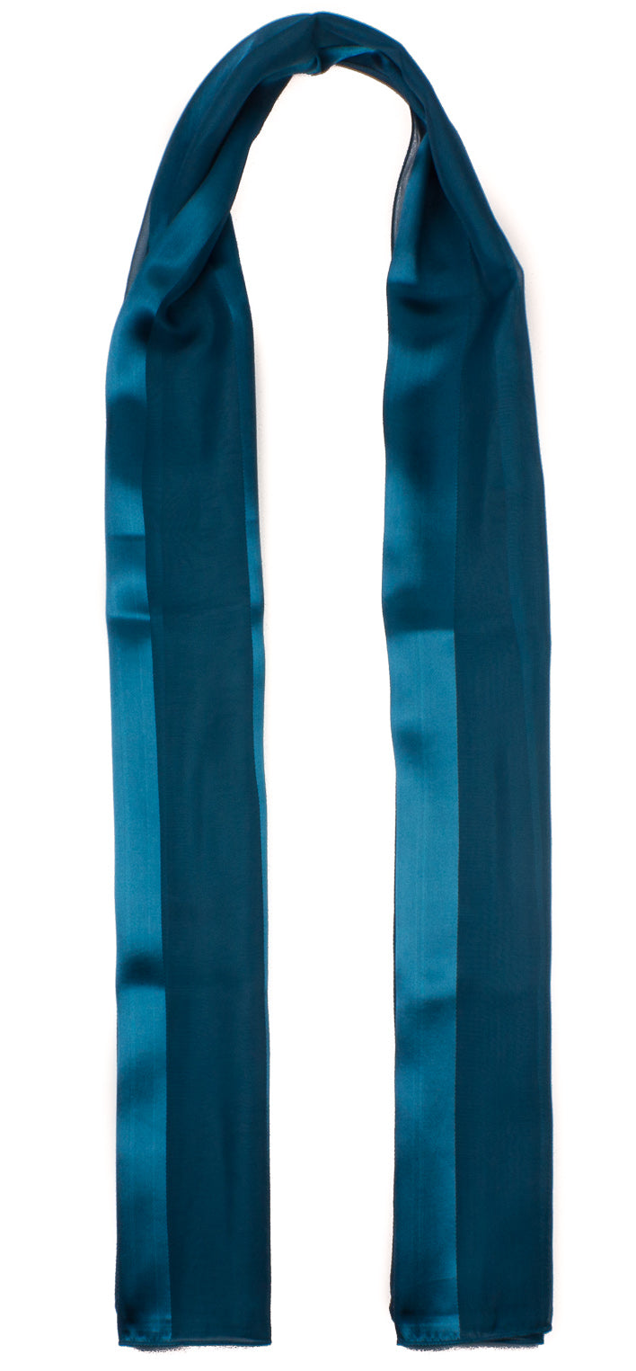 Plain satin scarf  striped