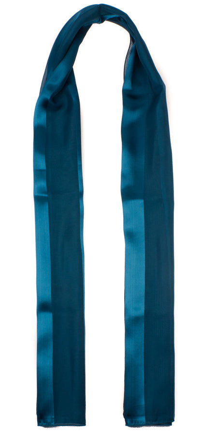 Plain satin scarf  striped