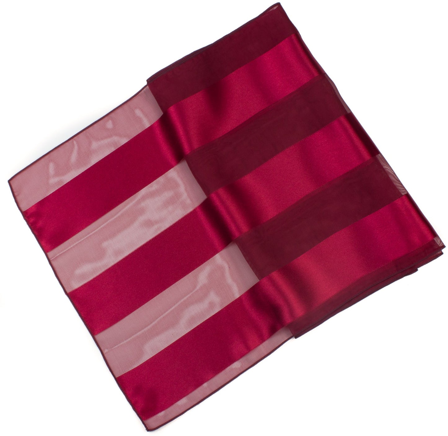 Plain satin scarf  striped