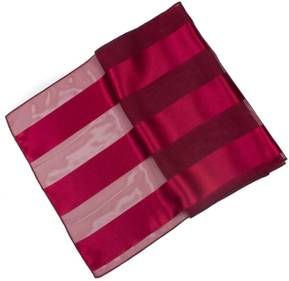 Plain satin scarf  striped