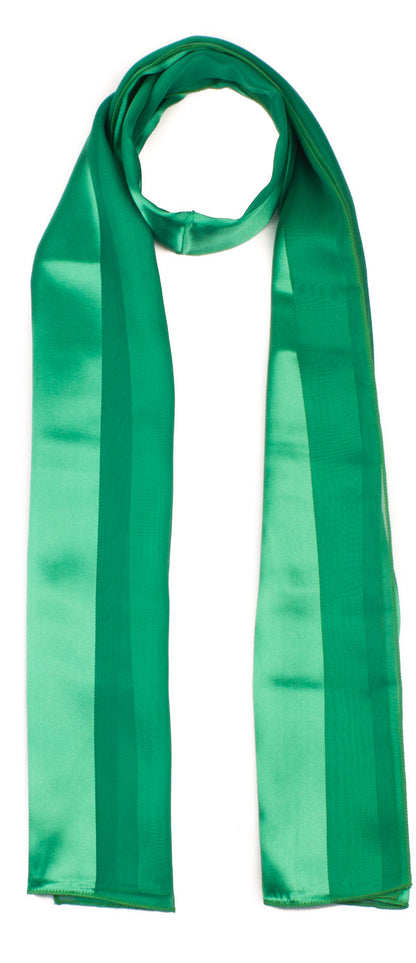 Plain satin scarf  striped