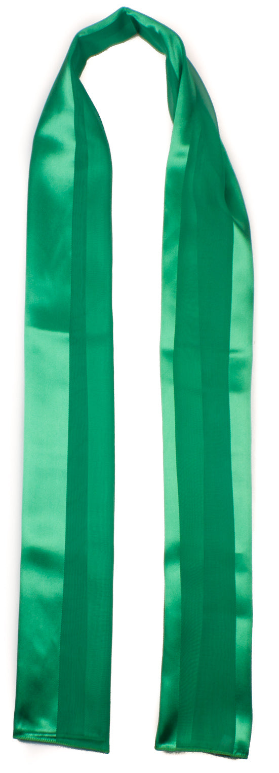 Plain satin scarf  striped