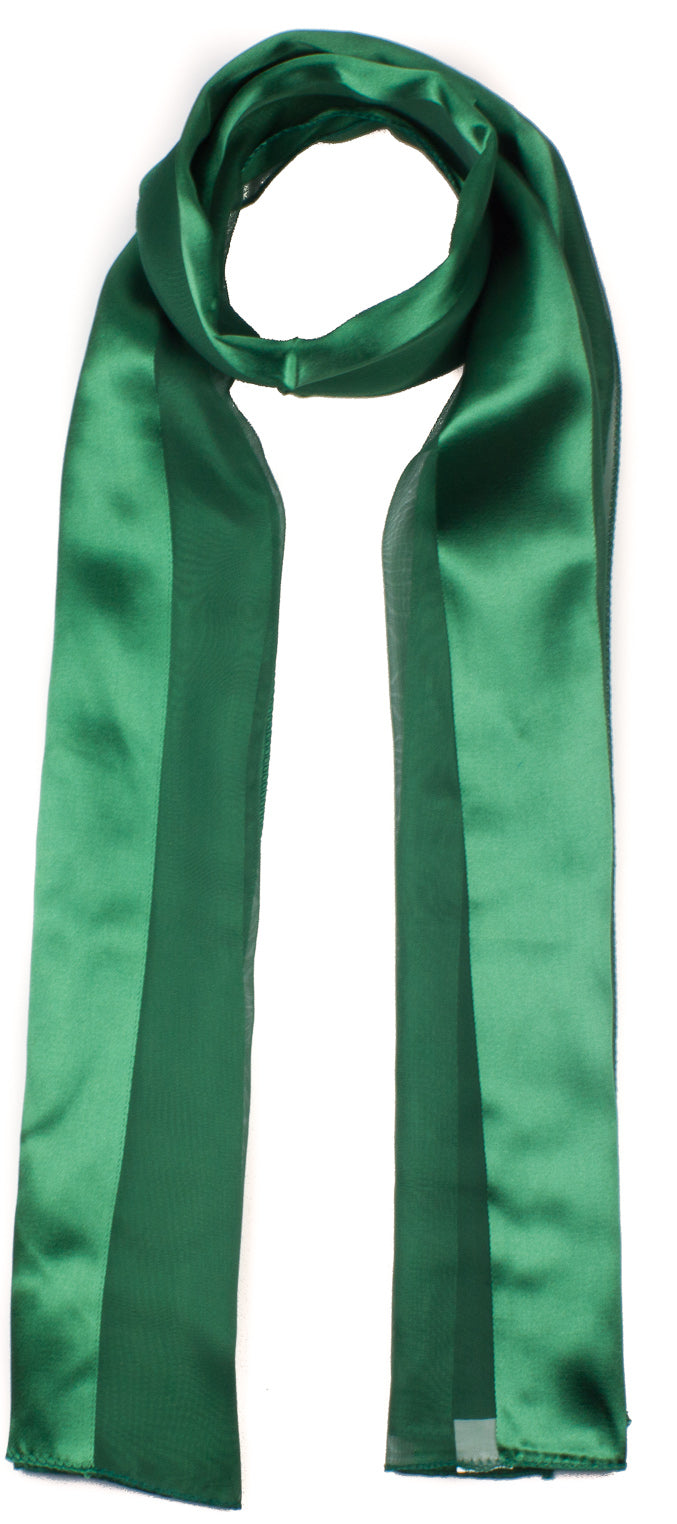 Plain satin scarf  striped