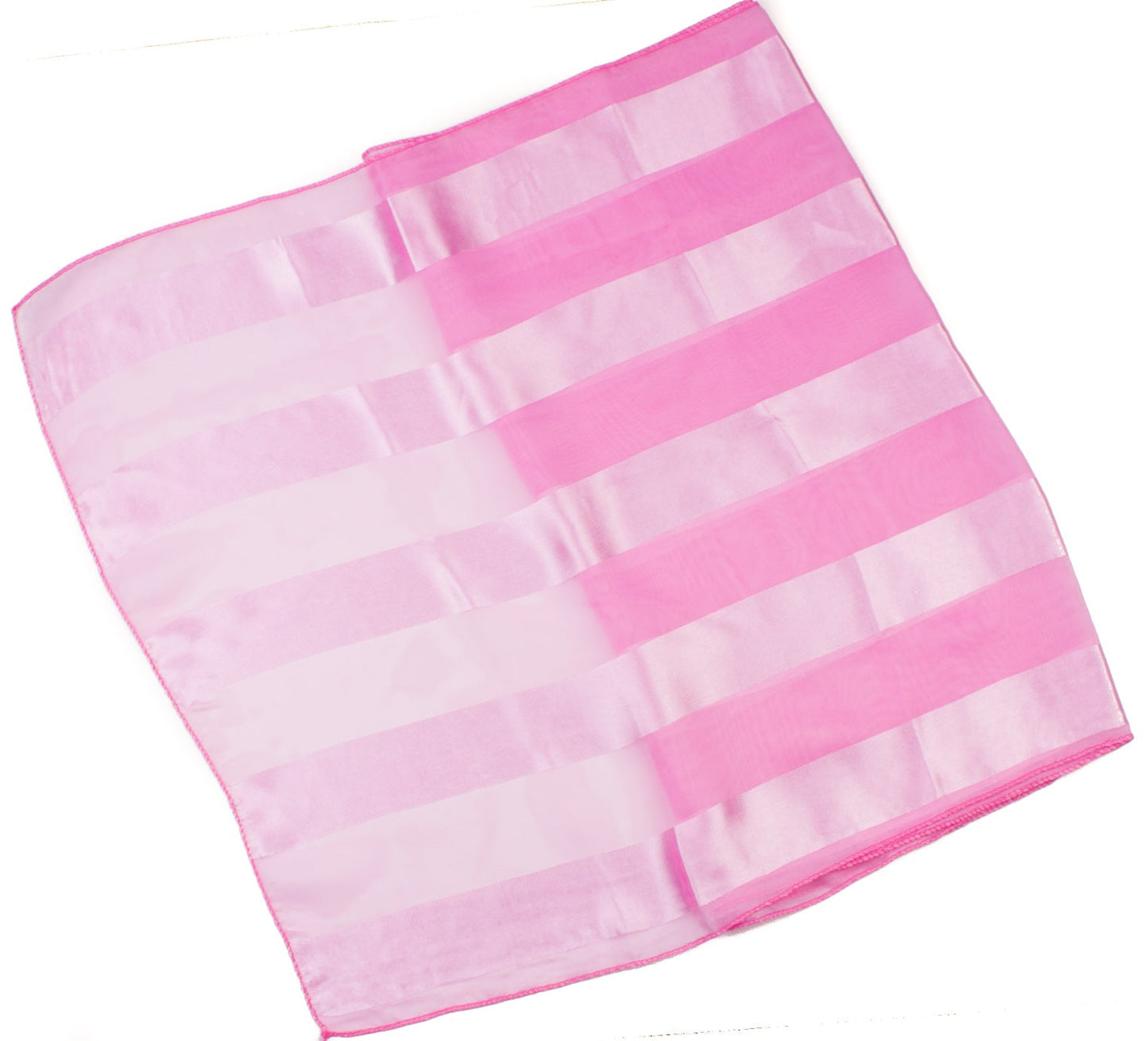 Plain satin scarf  striped
