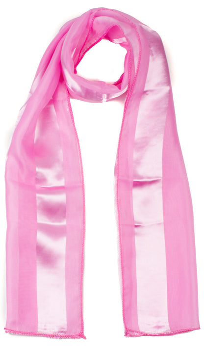 Plain satin scarf  striped