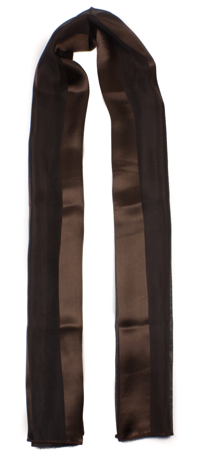 Plain satin scarf  striped