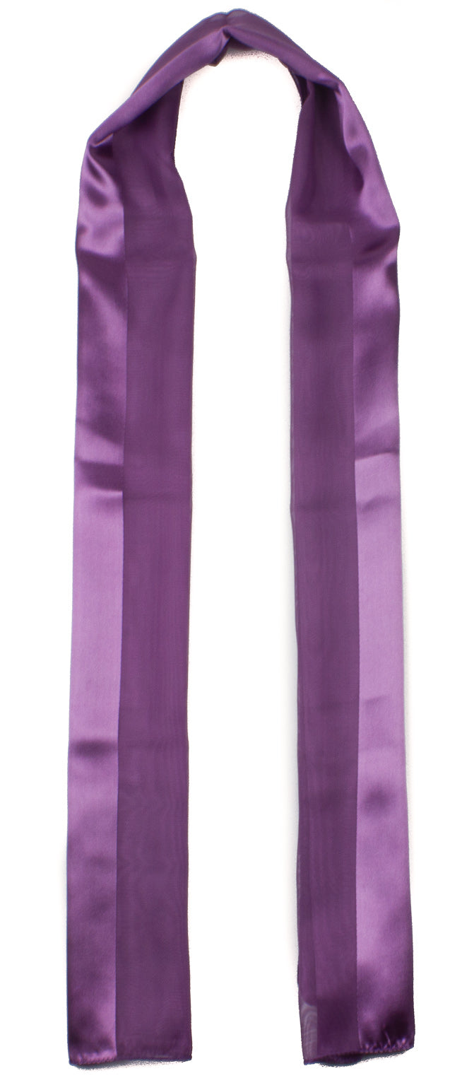 Plain satin scarf  striped