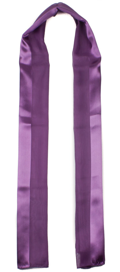 Plain satin scarf  striped