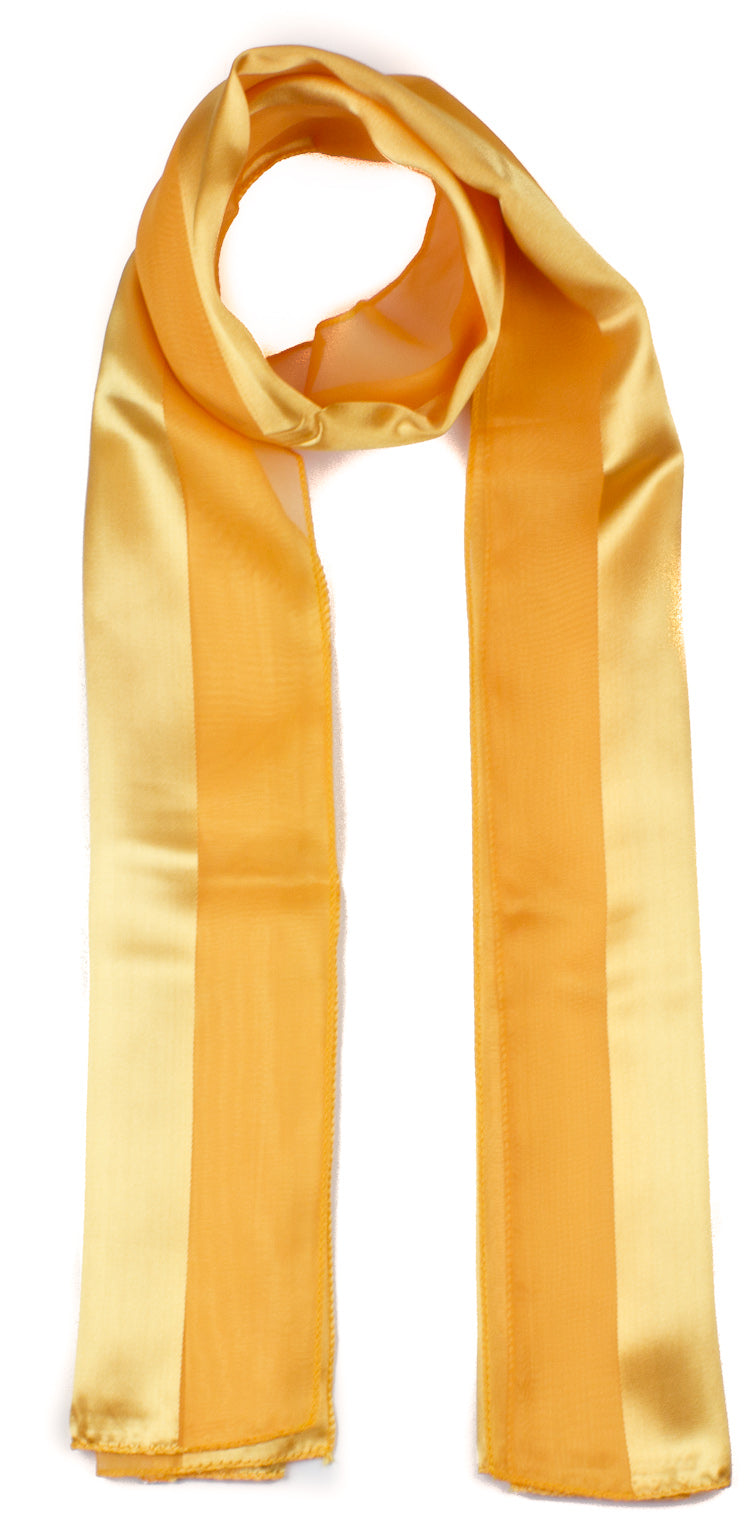 Plain satin scarf  striped