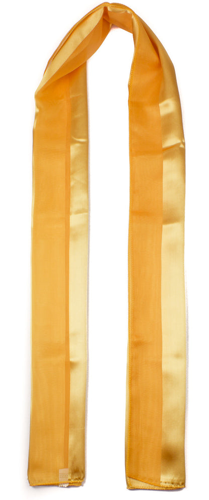 Plain satin scarf  striped