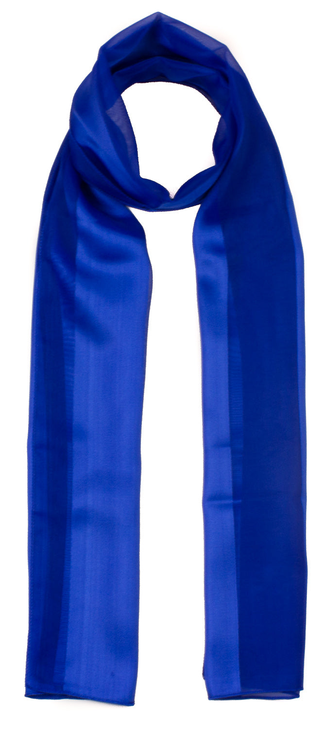 Plain satin scarf  striped