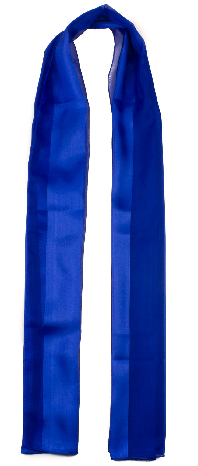 Plain satin scarf  striped