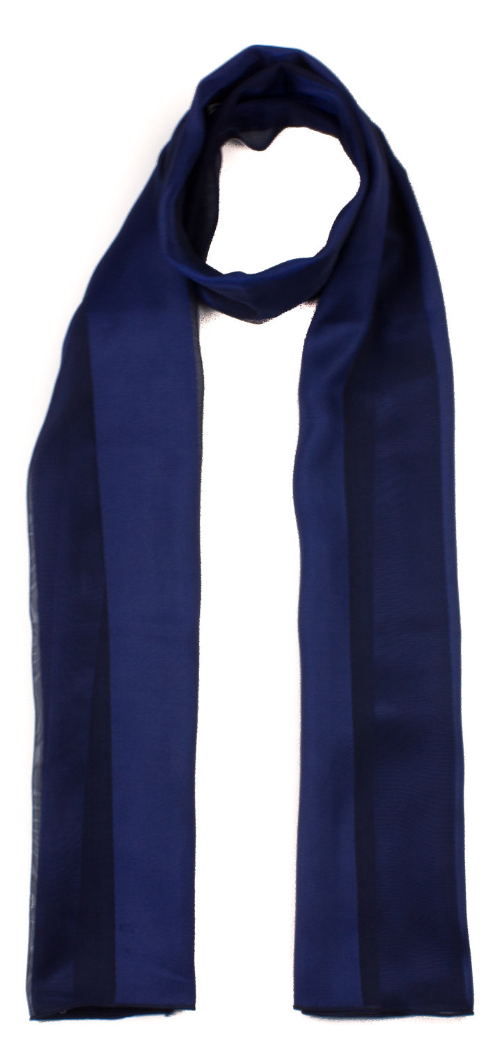 Plain satin scarf  striped