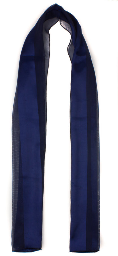 Plain satin scarf  striped