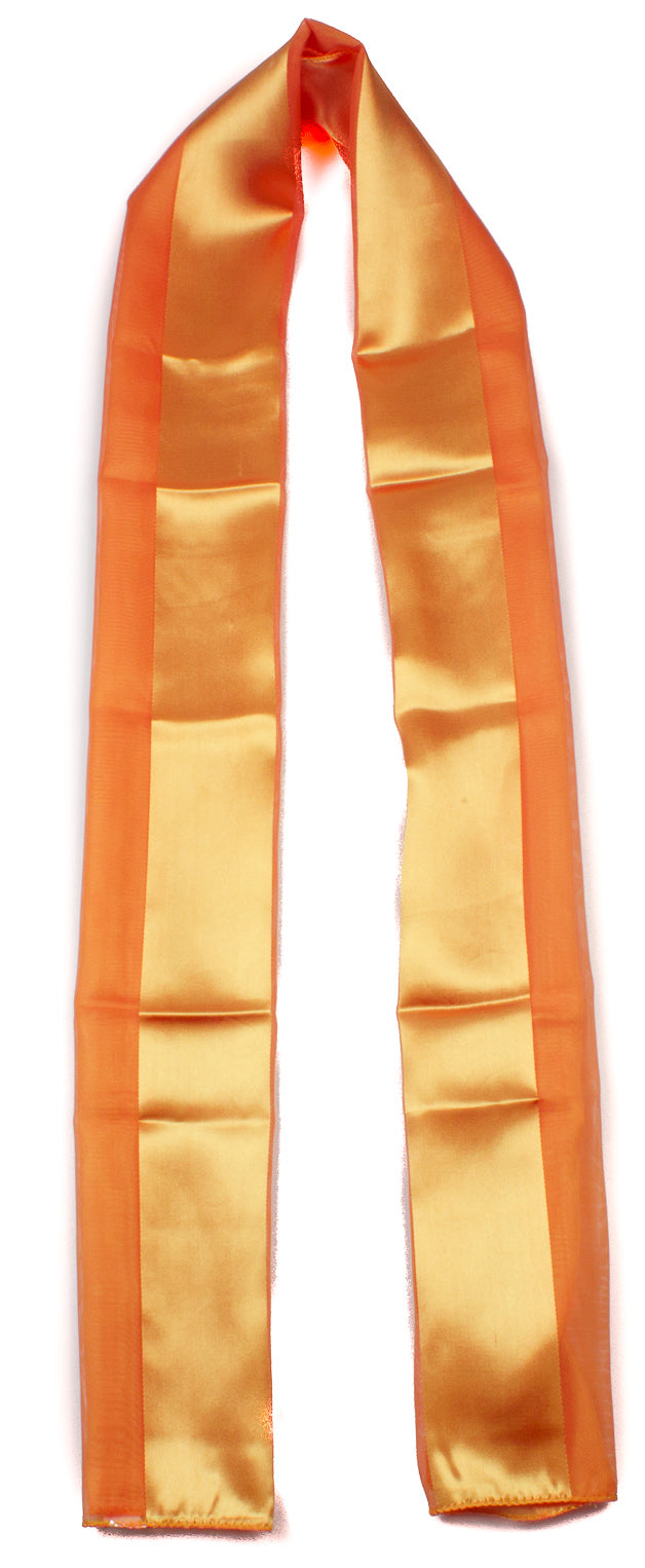 Plain satin scarf  striped