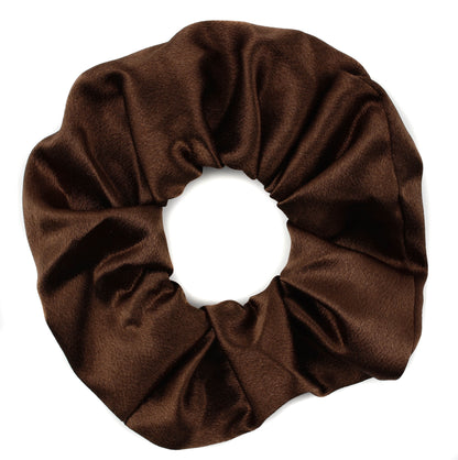 Large Plain Satin Hair Scrunchie