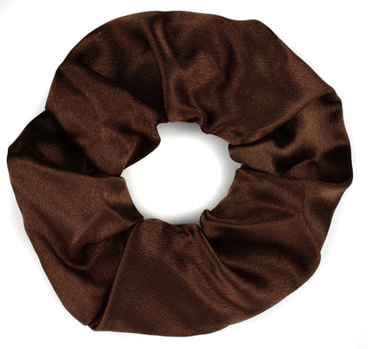 Large Plain Satin Hair Scrunchie