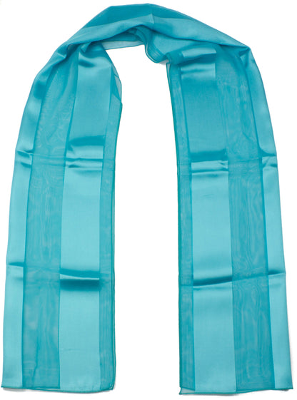 Plain satin scarf  striped
