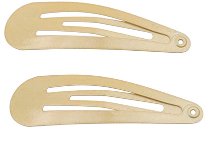 12 pcs Plain Snap Hair Clip Slider