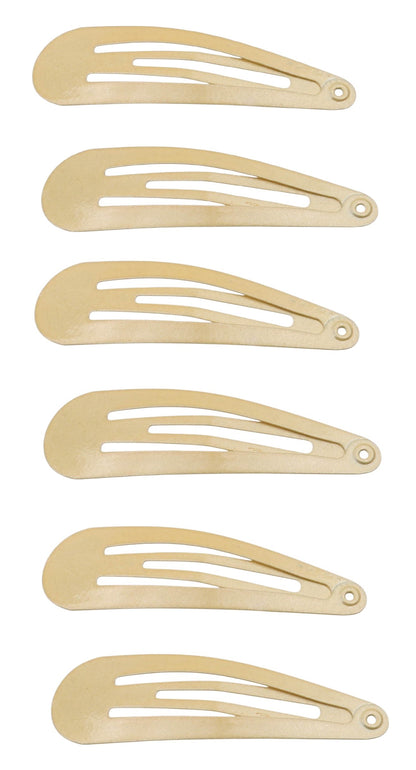12 pcs Plain Snap Hair Clip Slider