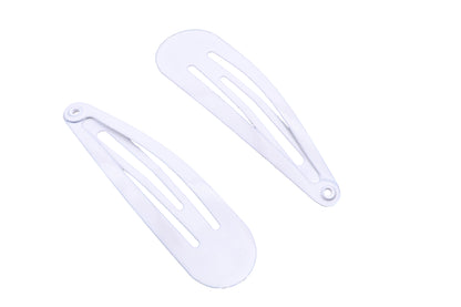 12 pcs Plain Snap Hair Clip Slider