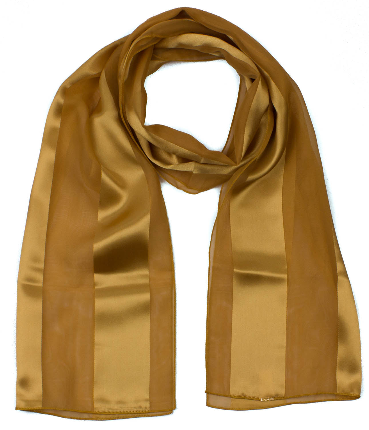 Plain satin scarf  striped
