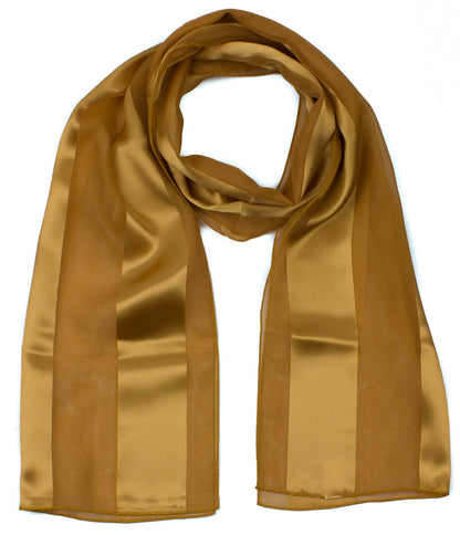 Plain satin scarf  striped