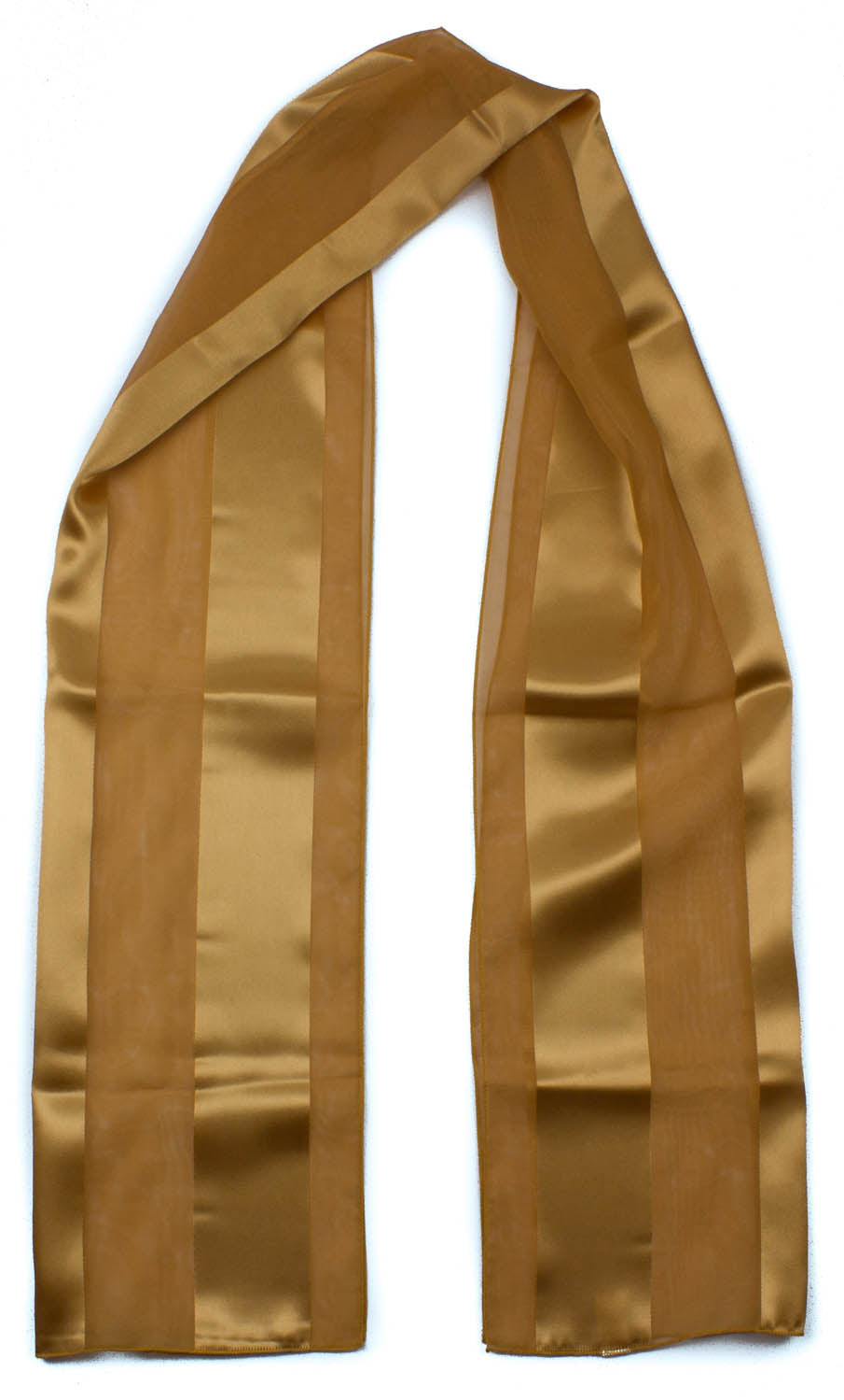 Plain satin scarf  striped