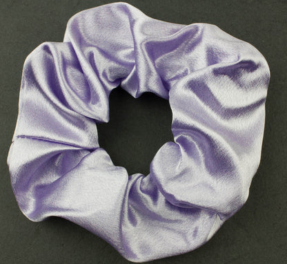 Large Plain Satin Hair Scrunchie