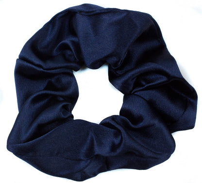 Large Plain Satin Hair Scrunchie