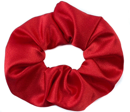 Large Plain Satin Hair Scrunchie