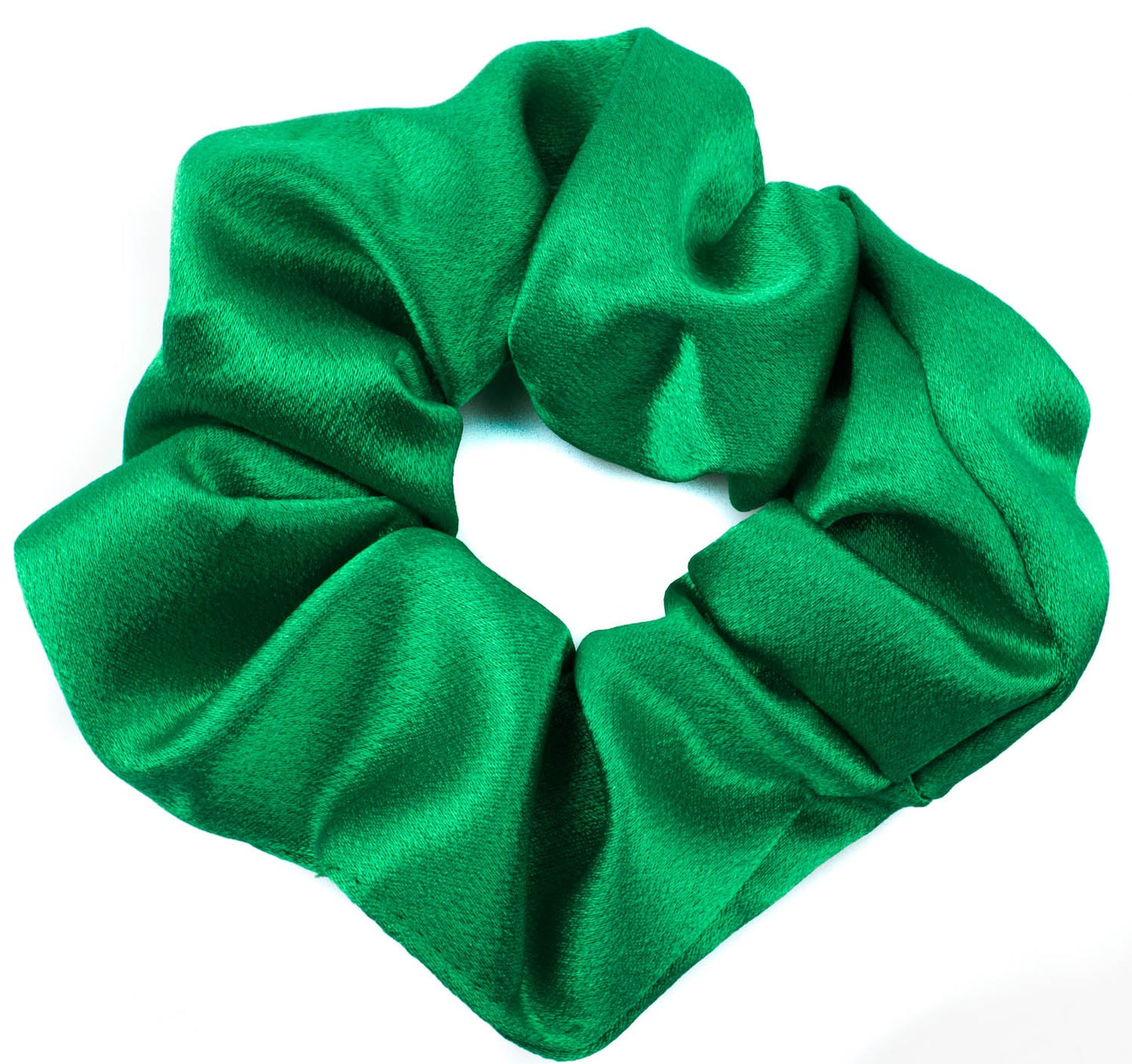 Large Plain Satin Hair Scrunchie