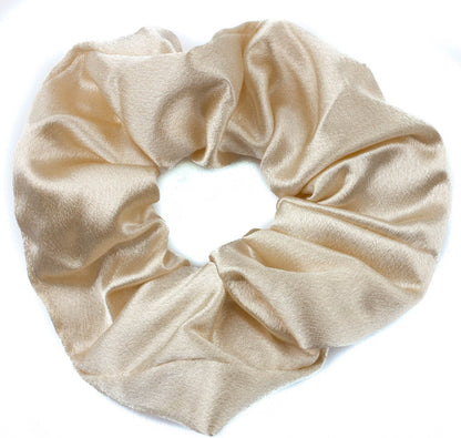 Large Plain Satin Hair Scrunchie