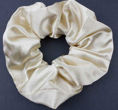 Large Plain Satin Hair Scrunchie