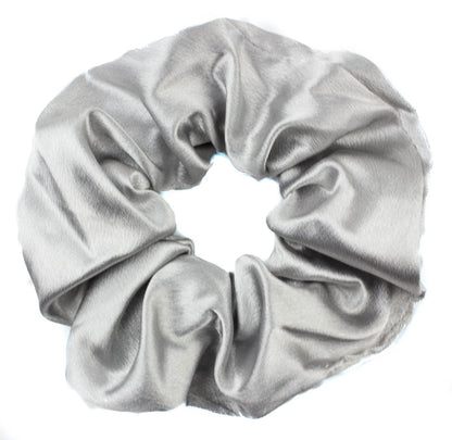 Large Plain Satin Hair Scrunchie