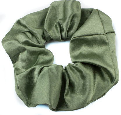 Large Plain Satin Hair Scrunchie