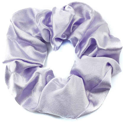 Large Plain Satin Hair Scrunchie
