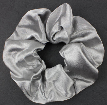 Large Plain Satin Hair Scrunchie