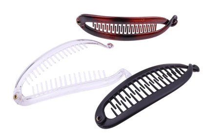 Banana Hair Clip, Long Non Slip Ponytail Holder Plastic French Style Hair Comb (Size: 11 CM / 15CM)