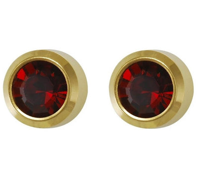 Studs for Sterile Ear Piercings Stud made of stainless steel Color of Bezel Earrings: Crystal