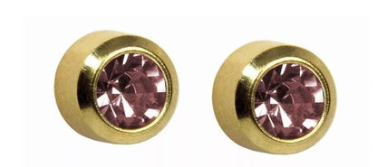 Studs for Sterile Ear Piercings Stud made of stainless steel Color of Bezel Earrings: Crystal