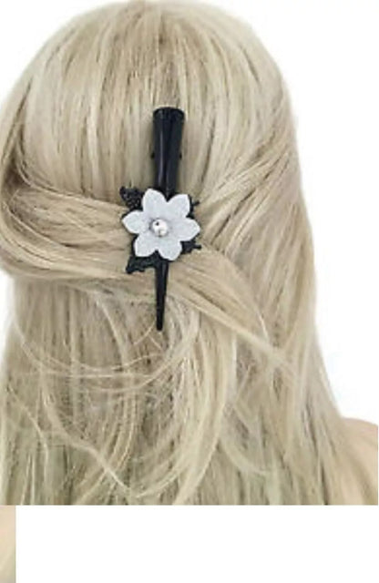Large Metal Beak Hair Clip Concorde Pelican Clip with Crystals Glitter for Women Hair Styling