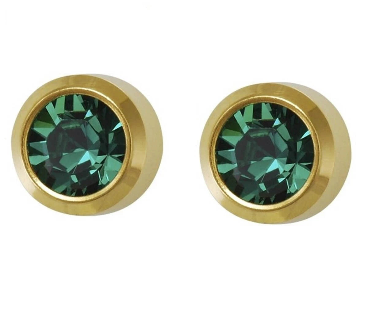 Studs for Sterile Ear Piercings Stud made of stainless steel Color of Bezel Earrings: Crystal