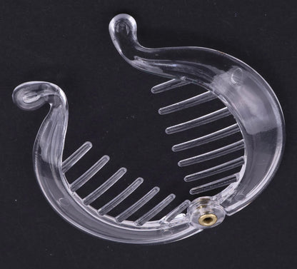 Mini Banana Hair Clip Small Ponytail Holder Ring Comb Plastic Hair Clip for Women