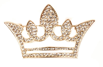Dress Pin Crown Design with Brooches and Cubic Zirconia Rhinestones